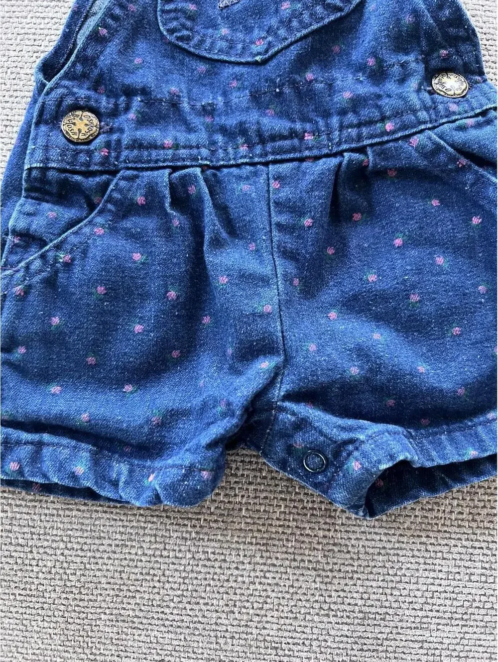 Vintage OshKosh Denim Floral Overalls